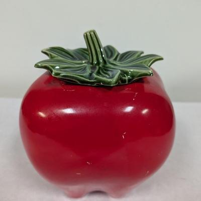 Vintage McCoy Pottery Big Red Apple Cookie Jar