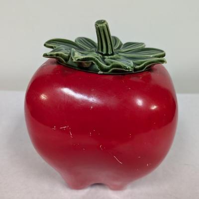 Vintage McCoy Pottery Big Red Apple Cookie Jar