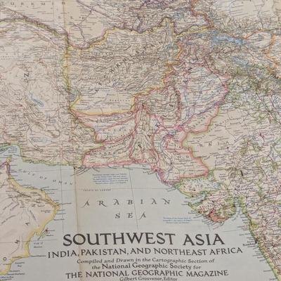 30 - National Geographic Magazine World Historical Maps 1930's/1940's/1950's Lot 2