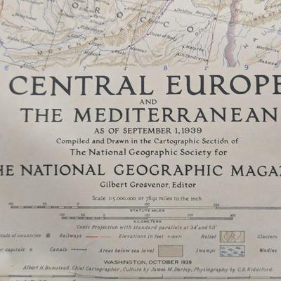 30 - National Geographic Magazine World Historical Maps 1930's/1940's/1950's Lot 2