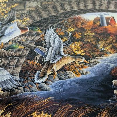 Donald Blakney Stone Bridge Mallards Print Signed & Numbered