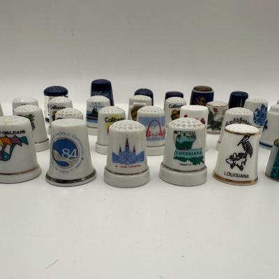 Vintage Glass/Metal Thimble Collection (31)