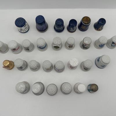 Vintage Glass/Metal Thimble Collection (31)