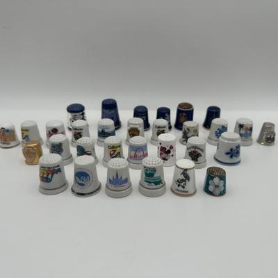 Vintage Glass/Metal Thimble Collection (31)