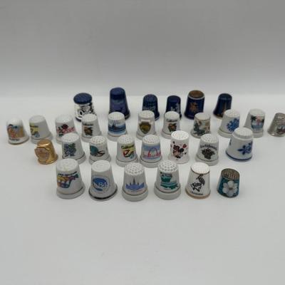 Vintage Glass/Metal Thimble Collection (31)