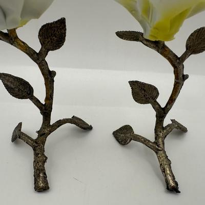 Vintage Capodimonte Napoleon Porcelain Flower Set