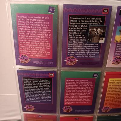 ELVIS PRESLEY SCRAPBOOK INCLUDES TRADING CARDS, CD AND PHOTO ON WOOD