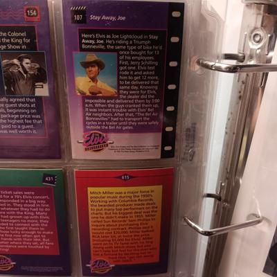 ELVIS PRESLEY SCRAPBOOK INCLUDES TRADING CARDS, CD AND PHOTO ON WOOD
