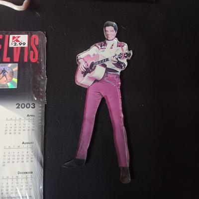 FRAMED ELVIS POSTER AND SOME MAGNETS