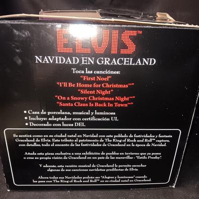 LIGHTED AND MUSICAL CHRISTMAS IN GRACELAND CERAMIC BUILDING