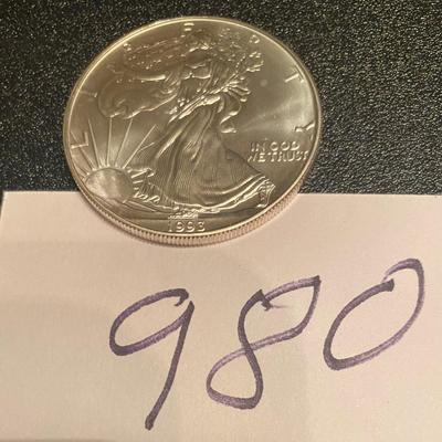 1993 American Eagle Silver Dollar Coin