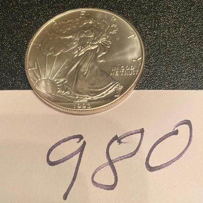 1993 American Eagle Silver Dollar Coin