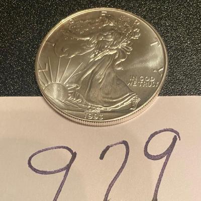 1993 American Eagle Silver Dollar Coin