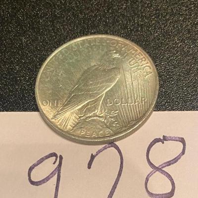 1922 P Silver Peace Dollar Coin