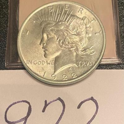1922 Peace Silver Dollar
