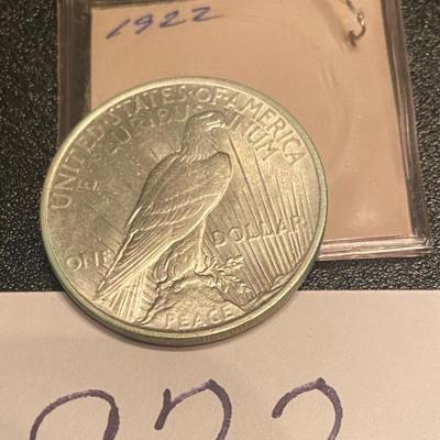 1922 Peace Silver Dollar