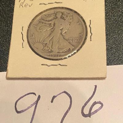 1917 US Liberty Walking Silver Half Dollar