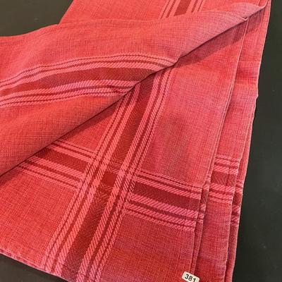 Red rectangular table cloth