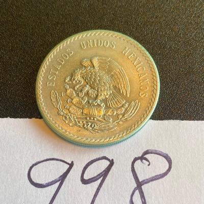 Moneda 1948 Silver 5 Peso Coin
