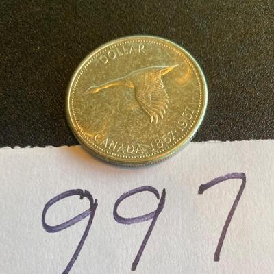 1967 Canada Silver $1.00 Coin