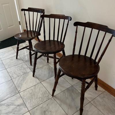 Trio of Spindle Back Chairs (P-RG)