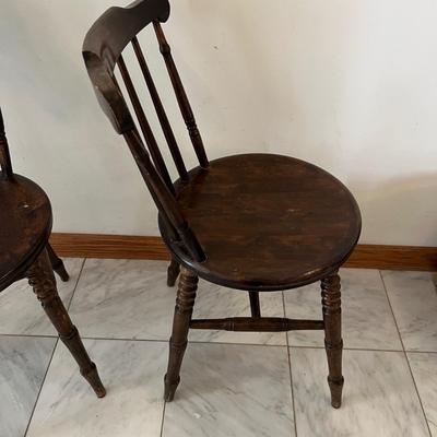 Trio of Spindle Back Chairs (P-RG)