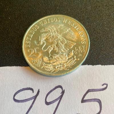1968 Mexican Olympic 25 Peso