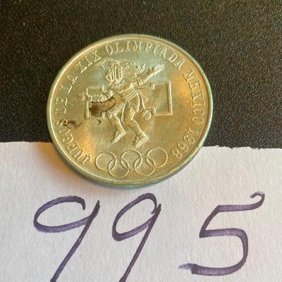 1968 Mexican Olympic 25 Peso