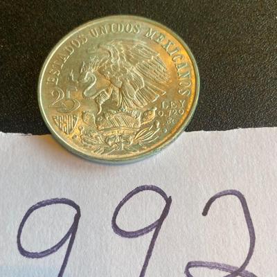 Mexico 1968 Silver Olympic Coin