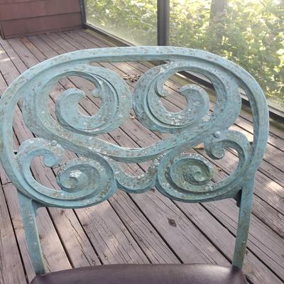 Metal and Glass Top Outdoor Table and Chairs (KD-KD)