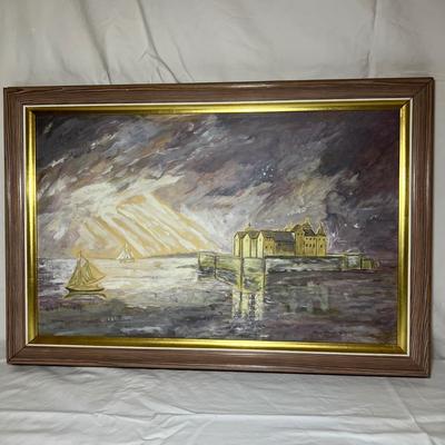 Anna Maria Harbor Scene & Sand Dune Paintings (P-RG)