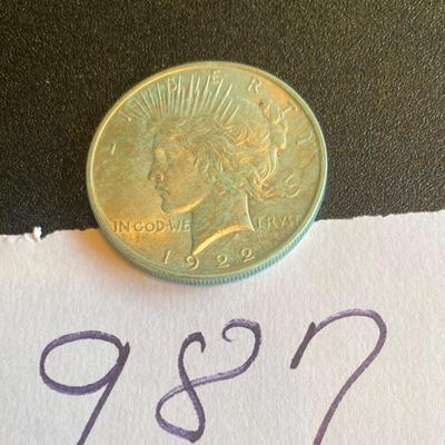 1922 Silver Peace Dollar