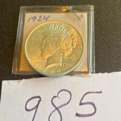1924 Silver Peace Dollar