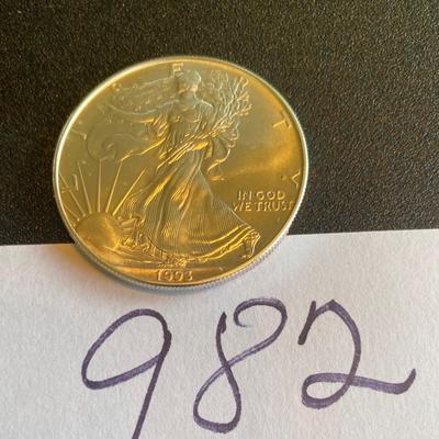 1993 Walking Liberty Eagle Silver Dollar Coin