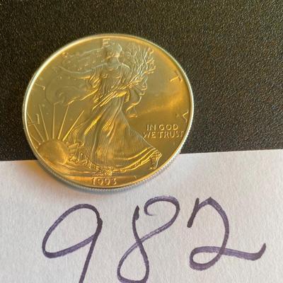 1993 Walking Liberty Eagle Silver Dollar Coin