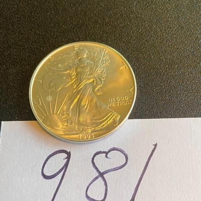 1993 Walking Liberty Eagle Silver Coin