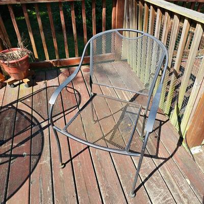 Metal Mesh Patio Table + Five Chairs (Y-JS)