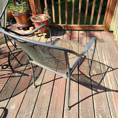 Metal Mesh Patio Table + Five Chairs (Y-JS)
