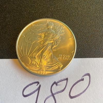 1993 Walking Liberty Eagle Silver Coin