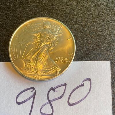 1993 Walking Liberty Eagle Silver Coin