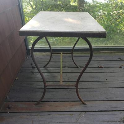 Metal and Marble Table (KD-KD)