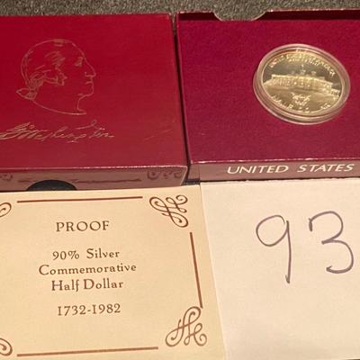 1982 George Washington Silver Half Dollar