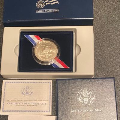 Marine 230 Years Silver Dollar