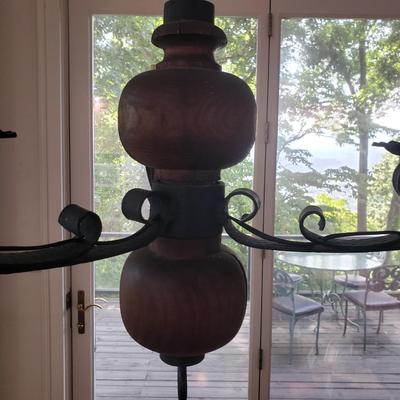 Wooden and Metal Chandelier (K-KD)