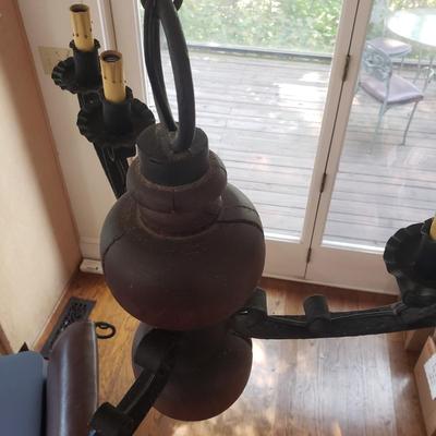Wooden and Metal Chandelier (K-KD)