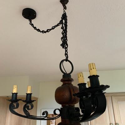 Wooden and Metal Chandelier (K-KD)