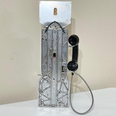 AUTOMATIC ELECTRIC CO. ~ Vtg. Three (3) Slot Coin Chrome Rotary Pay Phone