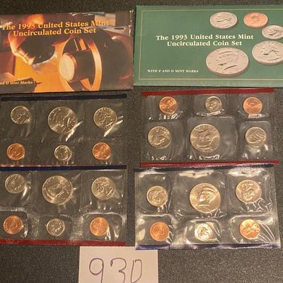 1993 1995 Uncirculated Coins