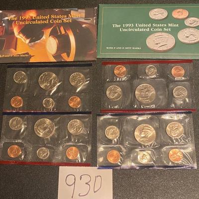 1993 1995 Uncirculated Coins