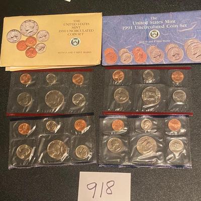 1990-91 Uncirculated Coin Sets